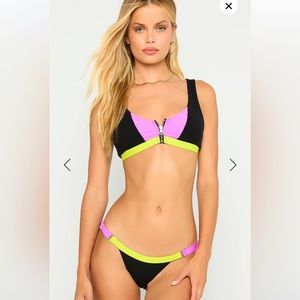 Beach Bunny, Endless Summer Adjustable Skimpy Bottom and Top with zipper